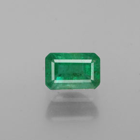 Émeraude vert naturelle taille émeraude, 0,72 ct, SI-I1