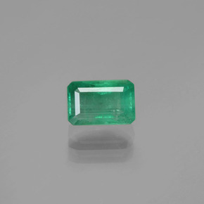 Émeraude vert naturelle taille émeraude, 0,96 ct, SI-I1
