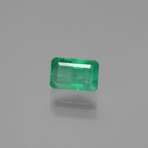 Émeraude vert naturelle taille émeraude, 0,96 ct, SI-I1