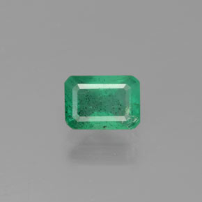Émeraude vert naturelle taille émeraude, 0,88 ct, I1