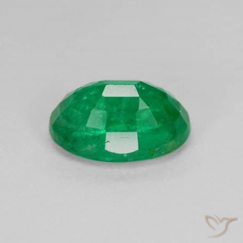 Émeraude Vert moyen naturelle ovale, 1.68 ct, SI-I1