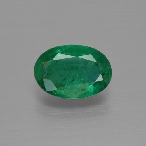 Émeraude vert naturelle coupe ovale, 1,43 ct, SI-I1