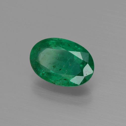 Émeraude vert naturelle coupe ovale, 1,43 ct, SI-I1