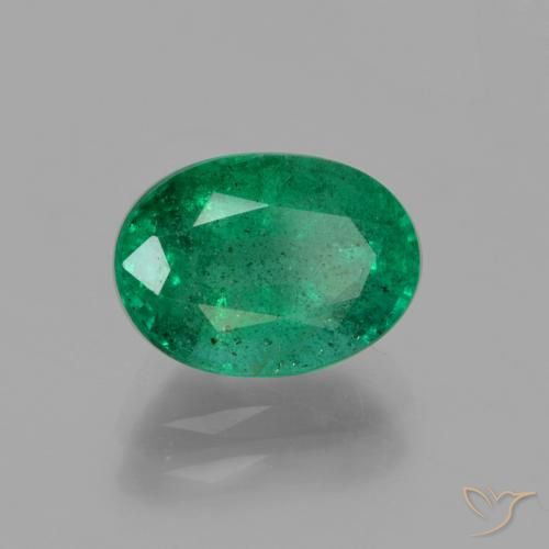 Émeraude Vert moyen naturelle ovale, 1.81 ct, SI-I1