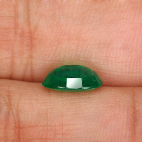 Émeraude vert naturelle coupe ovale, 1,37 ct, SI-I1