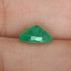Émeraude vert naturelle coupe ovale, 1,05 ct, SI-I1