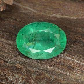 Émeraude vert naturelle coupe ovale, 1,12 ct, SI-I1
