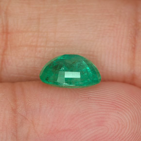 Émeraude vert naturelle coupe ovale, 1,26 ct, SI-I1