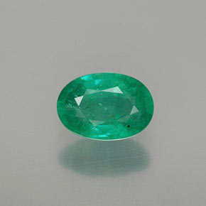 Émeraude vert naturelle coupe ovale, 0,82 ct, SI-I1