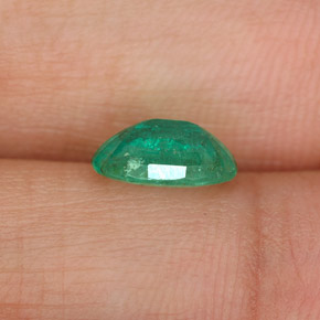 Émeraude vert naturelle coupe ovale, 1,06 ct, SI-I1