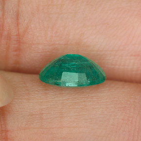 Émeraude vert naturelle coupe ovale, 1,14 ct, SI-I1