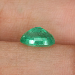 Émeraude vert naturelle coupe ovale, 1,33 ct, SI-I1