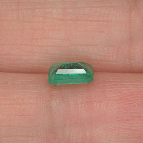 Émeraude vert naturelle taille émeraude, 0,52 ct, SI-I1