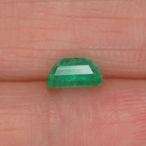 Émeraude vert naturelle taille émeraude, 0,46 ct, SI-I1