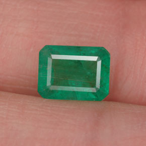Émeraude vert naturelle taille émeraude, 1,13 ct, VS-SI