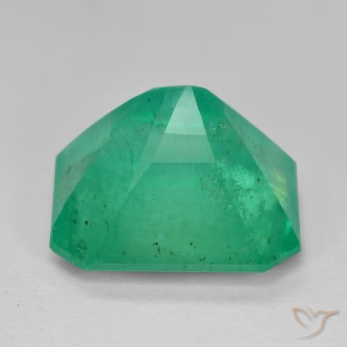 Émeraude Vert jade naturelle Octogone / coupe Émeraude, 10.88 ct, SI-I1