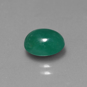 Émeraude vert naturelle coupe ovale, 1,70 ct, translucide