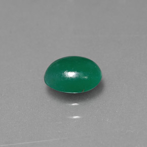 Émeraude Vert naturelle Coupe ovale, 0.69 ct, Translucide