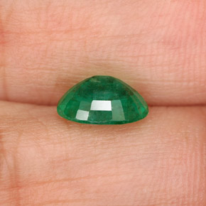 Émeraude vert naturelle coupe ovale, 1,09 ct, I1