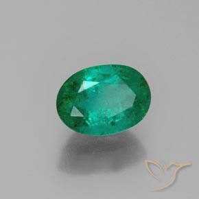 Émeraude Vert Électrique naturelle ovale, 1.62 ct, SI-I1