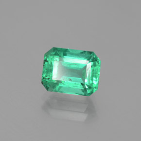 Émeraude vert naturelle taille émeraude, 2,04 ct, SI