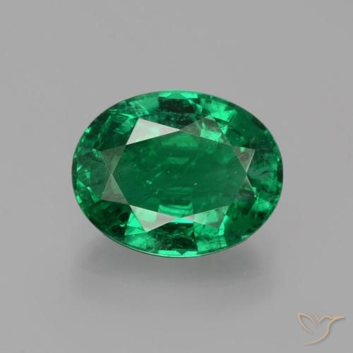 2.47ct Naturel Vert foncé Émeraude, ovale, SI