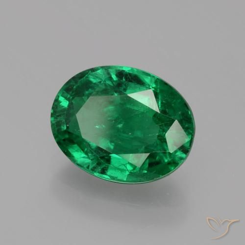 Émeraude Vert foncé naturelle ovale, 2.47 ct, SI