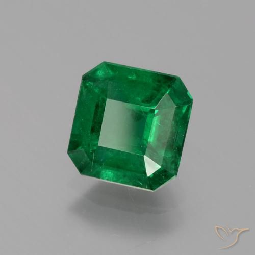 Émeraude Forêt verte naturelle Octogone / coupe Émeraude, 1.65 ct, SI