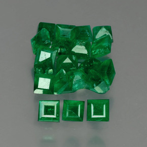 Achetez naturel ct Vert Émeraude gems, Carré, En provenance Zambie chez GemSelect. En stock, livraison internationale!