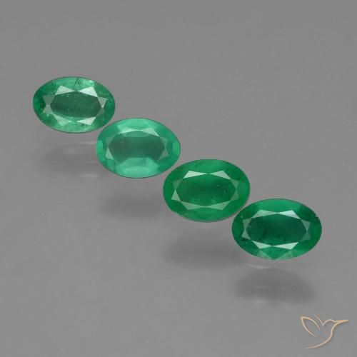 1.52ctw Naturel Vert moyen Émeraude, ovale, SI