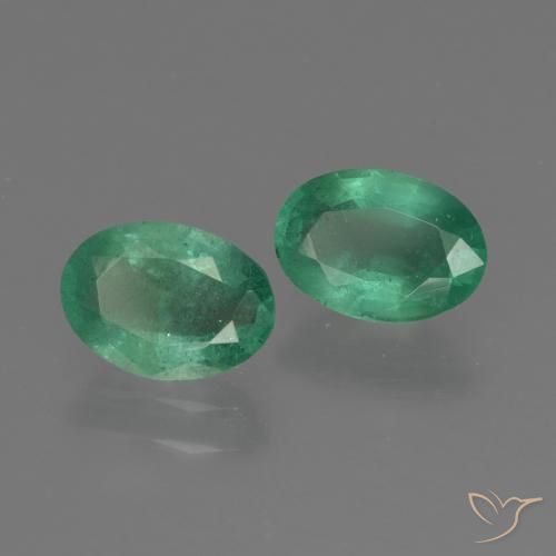 Achetez naturel 1,37ct vert émeraude gems, coupe ovale, en provenance zambie chez gemselect. en stock, livraison internationale!