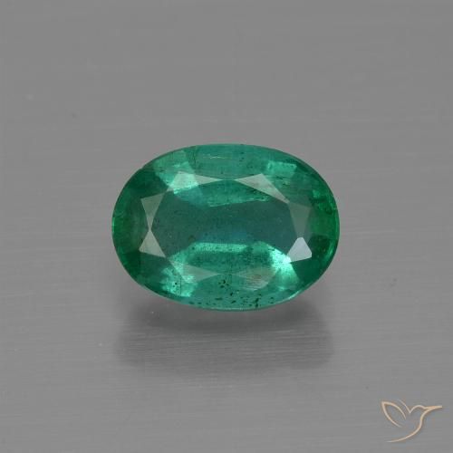 Émeraude Vert moyen naturelle ovale, 1.16 ct, SI