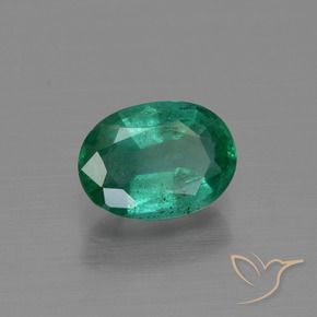 Émeraude Vert moyen naturelle ovale, 1.16 ct, SI