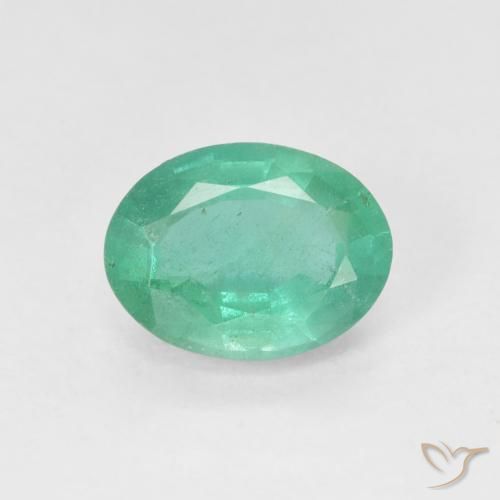 1.62ct Naturel Bleu vert Émeraude, ovale, SI
