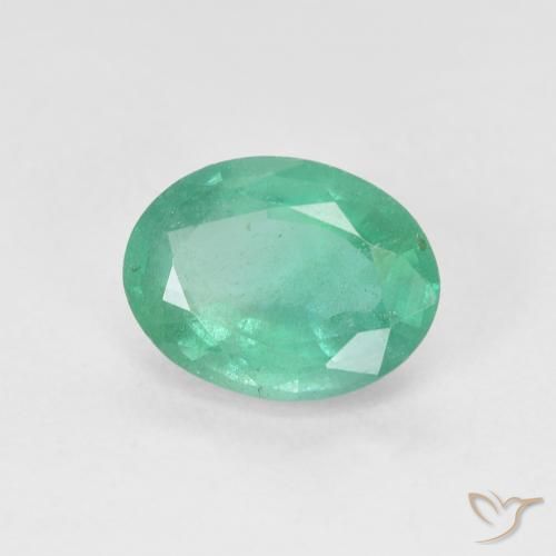 Émeraude Bleu vert naturelle ovale, 1.62 ct, SI