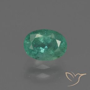 Émeraude Vert bleuâtre naturelle ovale, 0.85 ct, SI