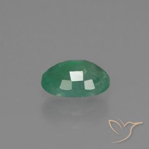 Émeraude vert naturelle coupe ovale, 0,85 ct, SI