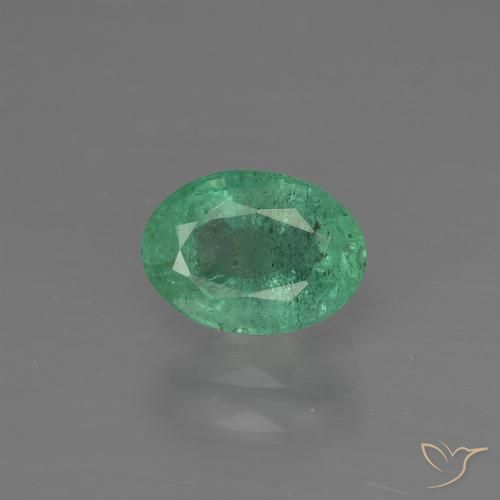 0.95ct Naturel Vert moyen Émeraude, ovale, SI