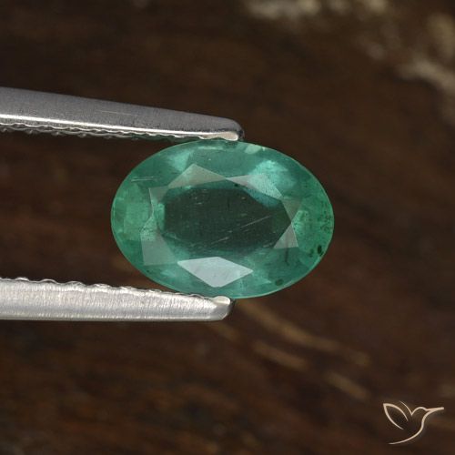 Émeraude Vert frais naturelle Coupe ovale, 0.92 ct, SI