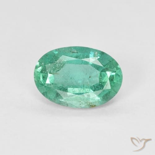0.64ct Naturel Vert frais Émeraude, ovale, SI