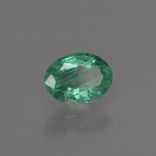 Émeraude vert naturelle coupe ovale, 0,79 ct, SI