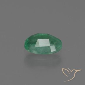 Émeraude Vert moyen naturelle ovale, 0.72 ct, SI