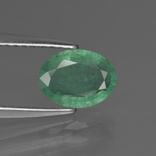 Émeraude Vert clair moyen naturelle Coupe ovale, 1.00 ct, SI