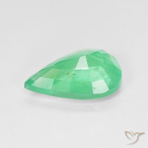 Émeraude Vert clair naturelle En forme de poire, 3.54 ct, SI