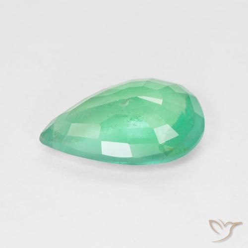 Émeraude Vert clair naturelle En forme de poire, 3.27 ct, SI