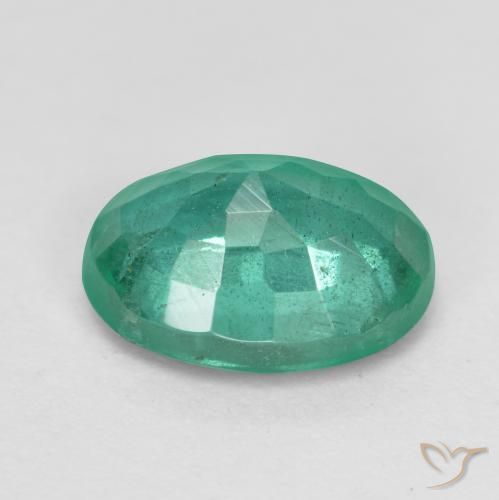 Émeraude Vert moyen naturelle ovale, 1.25 ct, SI