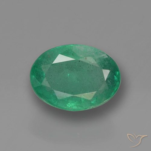 0.88ct Naturel Vert frais Émeraude, ovale, SI-I1