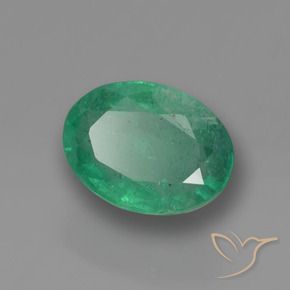 Émeraude Vert frais naturelle ovale, 0.88 ct, SI-I1
