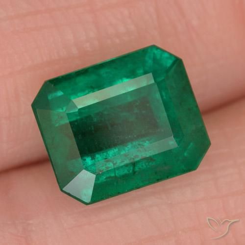 Émeraude Forêt verte naturelle Octogone / coupe Émeraude, 2.96 ct, SI