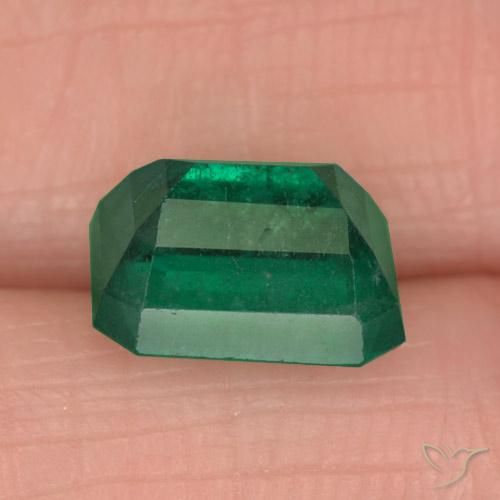 Émeraude Forêt verte naturelle Octogone / coupe Émeraude, 2.96 ct, SI